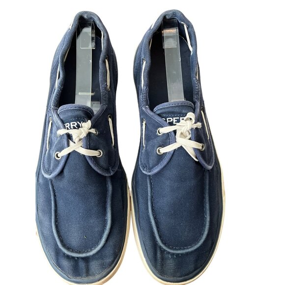 Sperry Other - Sperry Mens Blue Canvas Boat Shoes Nautical Style Comfortable & Durable